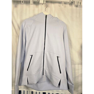 Women's DSG Light Blue Full Zip Hoodie L with Black Zippers